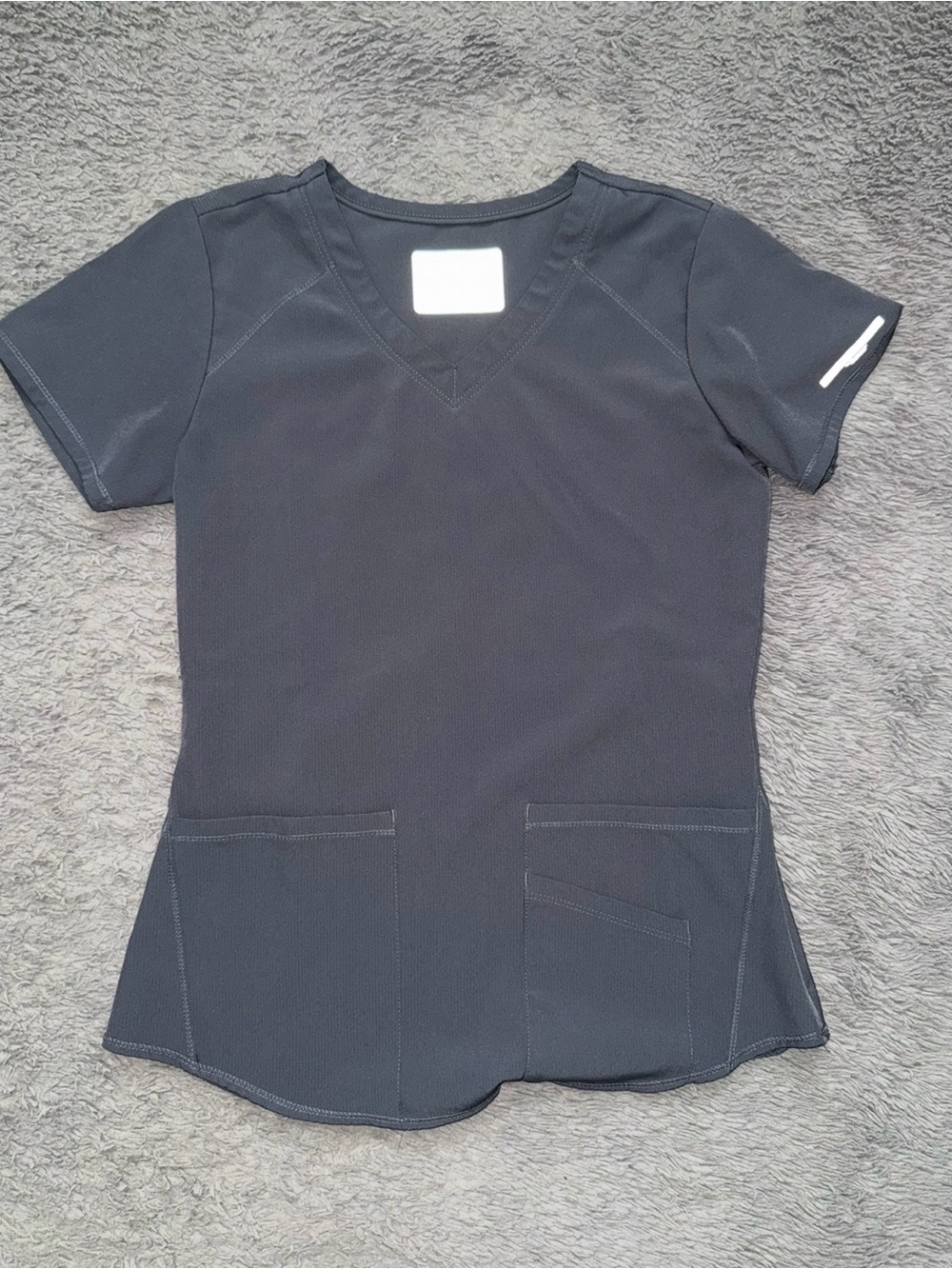 Skechers by Barco Women’s Charcoal Gray V-Neck Scrub Top Size XS